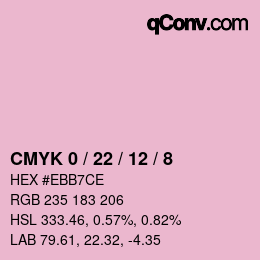 颜色代码: CMYK 0 / 22 / 12 / 8 | qconv.com