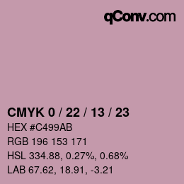 Color code: CMYK 0 / 22 / 13 / 23 | qconv.com