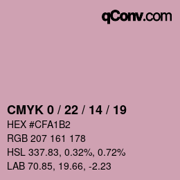 Color code: CMYK 0 / 22 / 14 / 19 | qconv.com