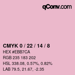 カラーコード: CMYK 0 / 22 / 14 / 8 | qconv.com