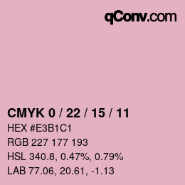 Color code: CMYK 0 / 22 / 15 / 11 | qconv.com