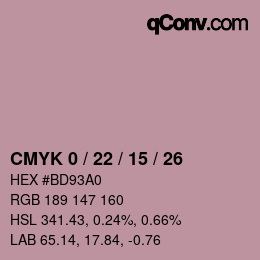 颜色代码: CMYK 0 / 22 / 15 / 26 | qconv.com