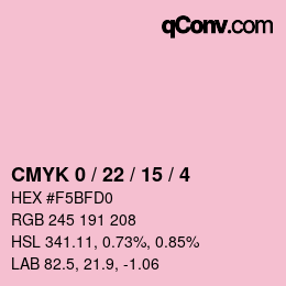 Color code: CMYK 0 / 22 / 15 / 4 | qconv.com