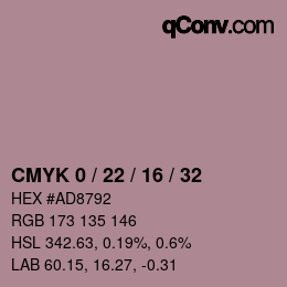颜色代码: CMYK 0 / 22 / 16 / 32 | qconv.com