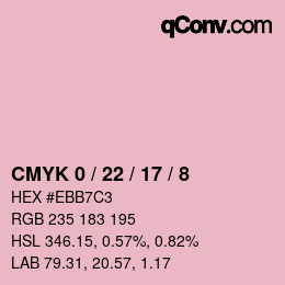 颜色代码: CMYK 0 / 22 / 17 / 8 | qconv.com