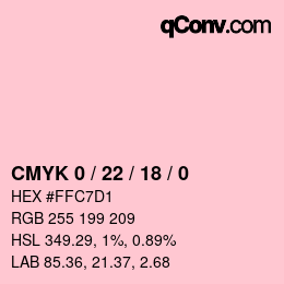 Color code: CMYK 0 / 22 / 18 / 0 | qconv.com
