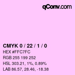 カラーコード: CMYK 0 / 22 / 1 / 0 | qconv.com