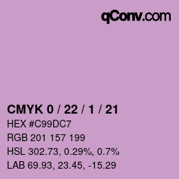 カラーコード: CMYK 0 / 22 / 1 / 21 | qconv.com