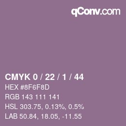 Color code: CMYK 0 / 22 / 1 / 44 | qconv.com
