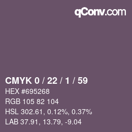 カラーコード: CMYK 0 / 22 / 1 / 59 | qconv.com