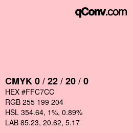 Color code: CMYK 0 / 22 / 20 / 0 | qconv.com