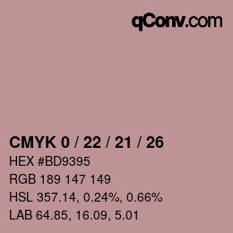 Color code: CMYK 0 / 22 / 21 / 26 | qconv.com