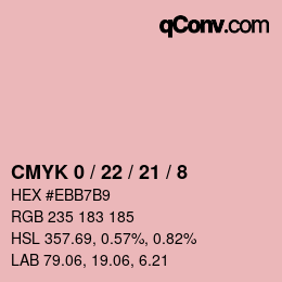 カラーコード: CMYK 0 / 22 / 21 / 8 | qconv.com