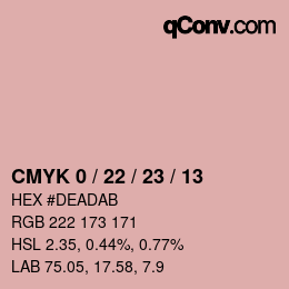 カラーコード: CMYK 0 / 22 / 23 / 13 | qconv.com