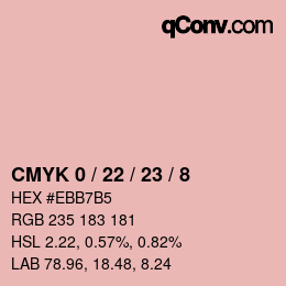 カラーコード: CMYK 0 / 22 / 23 / 8 | qconv.com