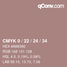 Color code: CMYK 0 / 22 / 24 / 34 | qconv.com