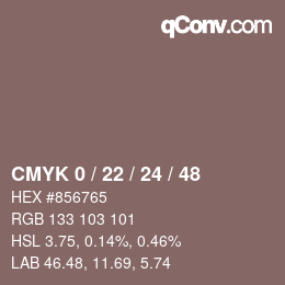Color code: CMYK 0 / 22 / 24 / 48 | qconv.com