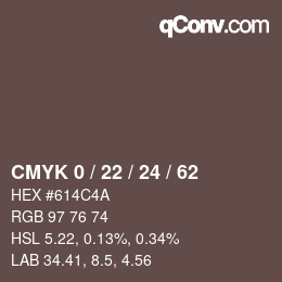 Color code: CMYK 0 / 22 / 24 / 62 | qconv.com
