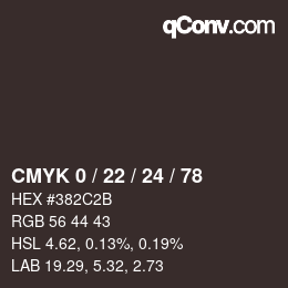 颜色代码: CMYK 0 / 22 / 24 / 78 | qconv.com