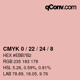 カラーコード: CMYK 0 / 22 / 24 / 8 | qconv.com