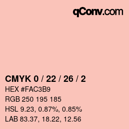 Color code: CMYK 0 / 22 / 26 / 2 | qconv.com