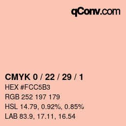 Color code: CMYK 0 / 22 / 29 / 1 | qconv.com