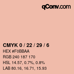 Color code: CMYK 0 / 22 / 29 / 6 | qconv.com