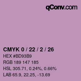 颜色代码: CMYK 0 / 22 / 2 / 26 | qconv.com