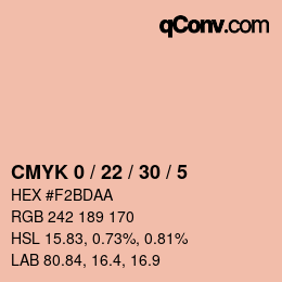 颜色代码: CMYK 0 / 22 / 30 / 5 | qconv.com