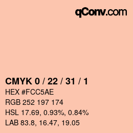 Color code: CMYK 0 / 22 / 31 / 1 | qconv.com