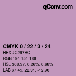 Color code: CMYK 0 / 22 / 3 / 24 | qconv.com