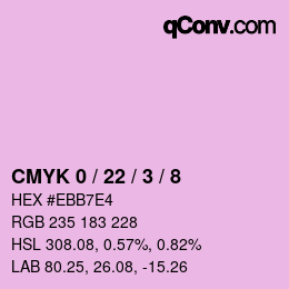 カラーコード: CMYK 0 / 22 / 3 / 8 | qconv.com