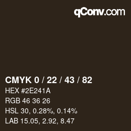 颜色代码: CMYK 0 / 22 / 43 / 82 | qconv.com