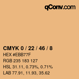 Color code: CMYK 0 / 22 / 46 / 8 | qconv.com