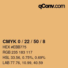 Color code: CMYK 0 / 22 / 50 / 8 | qconv.com