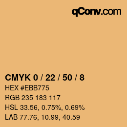 カラーコード: CMYK 0 / 22 / 50 / 8 | qconv.com
