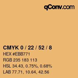 カラーコード: CMYK 0 / 22 / 52 / 8 | qconv.com