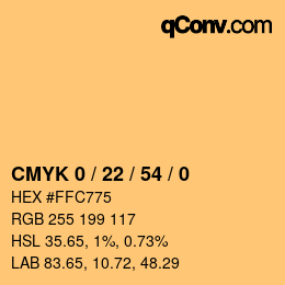 Color code: CMYK 0 / 22 / 54 / 0 | qconv.com