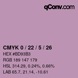 Color code: CMYK 0 / 22 / 5 / 26 | qconv.com