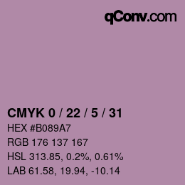 Color code: CMYK 0 / 22 / 5 / 31 | qconv.com