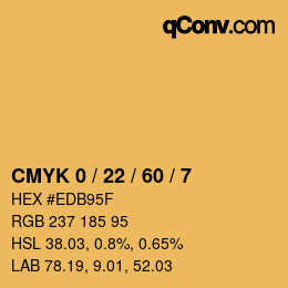 Color code: CMYK 0 / 22 / 60 / 7 | qconv.com