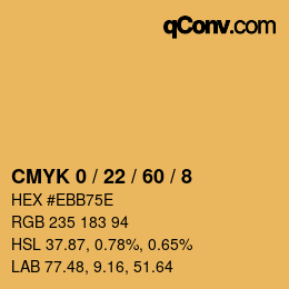 カラーコード: CMYK 0 / 22 / 60 / 8 | qconv.com