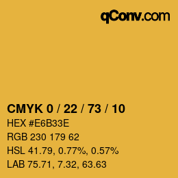 Color code: CMYK 0 / 22 / 73 / 10 | qconv.com
