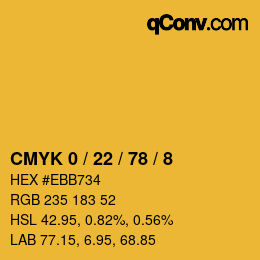 Color code: CMYK 0 / 22 / 78 / 8 | qconv.com