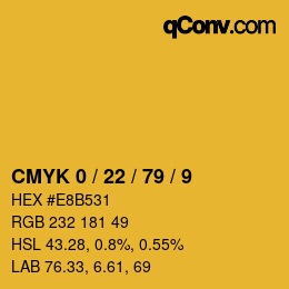 Color code: CMYK 0 / 22 / 79 / 9 | qconv.com