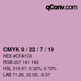 Color code: CMYK 0 / 22 / 7 / 19 | qconv.com