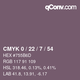 Color code: CMYK 0 / 22 / 7 / 54 | qconv.com