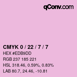 Color code: CMYK 0 / 22 / 7 / 7 | qconv.com