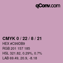 Color code: CMYK 0 / 22 / 8 / 21 | qconv.com