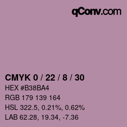 颜色代码: CMYK 0 / 22 / 8 / 30 | qconv.com